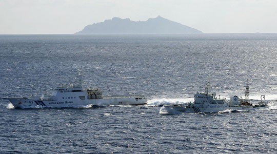 Tàu Cảnh sát biển Nhật Bản rượt đuổi tàu Hải giám Trung Quốc ra khỏi nhóm đảo Senkaku